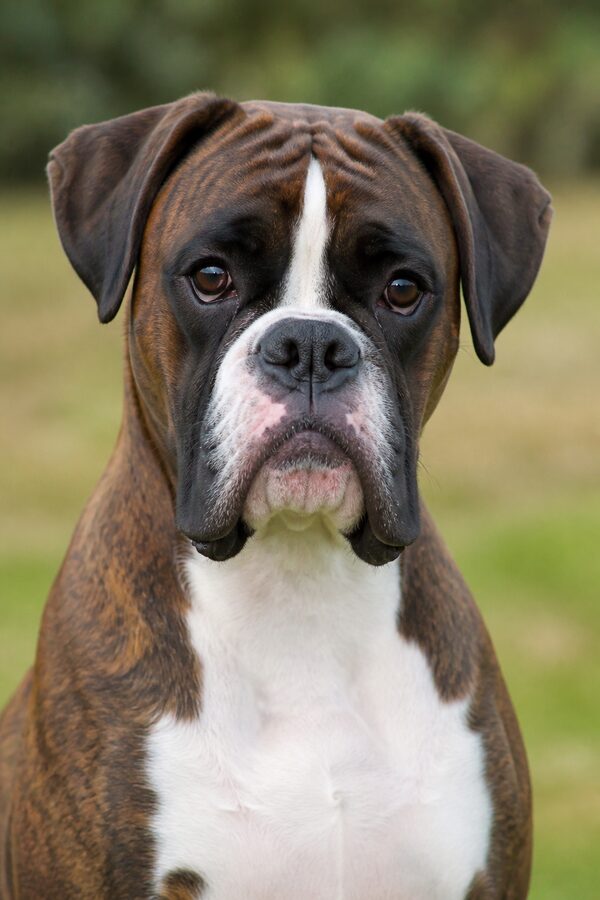 Clear photograph of a Boxer, the kind of source photo that works well for a dog portrait
