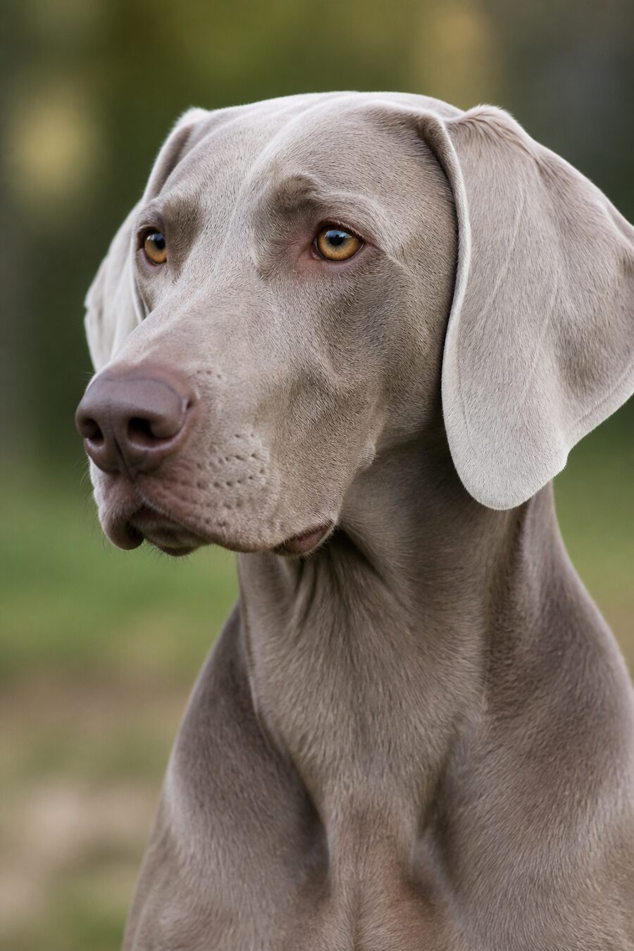 Photograph of a Weimaraner used for a custom dog portrait
