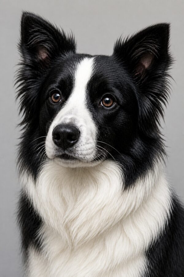Original photograph of Skye, a Border Collie