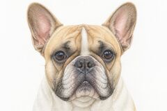 French Bulldog coloured pencil pet portrait drawing