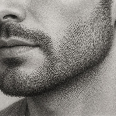 How to draw beards and stubble in pencil portraits