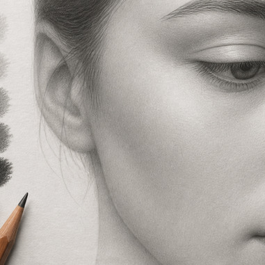 Blending graphite pencil for smooth skin tones tutorial