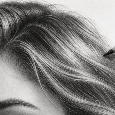 How to draw realistic hair in pencil