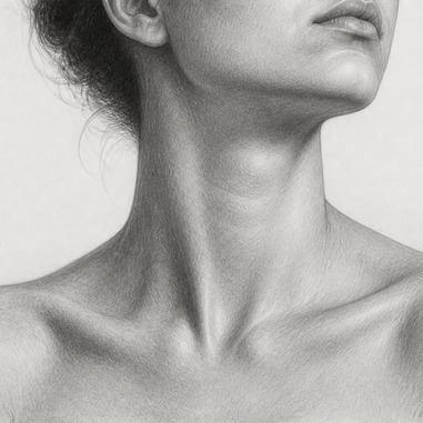 How to draw neck and shoulders in pencil portraits tutorial