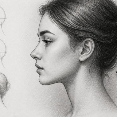 How to draw profile portraits in pencil