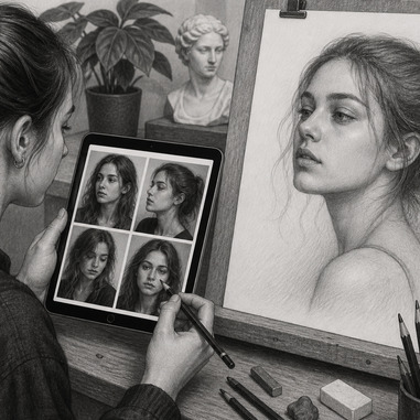 How to choose reference photos for pencil portraits